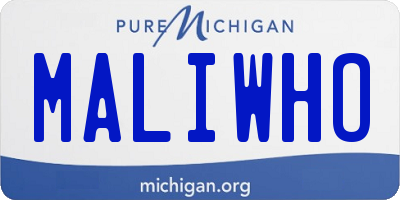 MI license plate MALIWHO