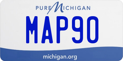 MI license plate MAP90