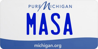 MI license plate MASA