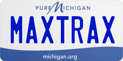 MI license plate MAXTRAX