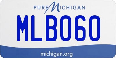 MI license plate MLB060