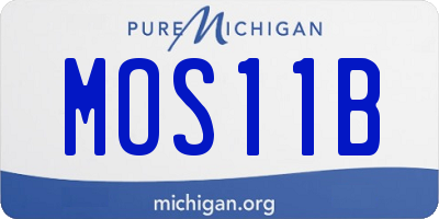 MI license plate MOS11B