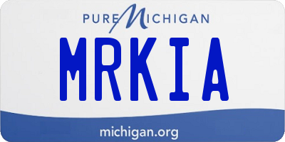 MI license plate MRKIA