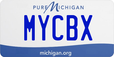 MI license plate MYCBX