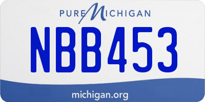 MI license plate NBB453