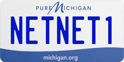 MI license plate NETNET1