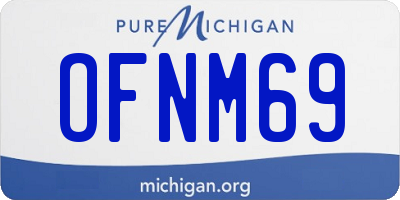MI license plate OFNM69