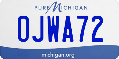 MI license plate OJWA72
