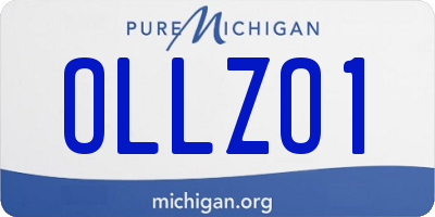 MI license plate OLLZO1