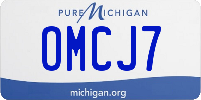 MI license plate OMCJ7