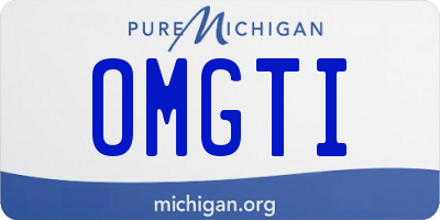 MI license plate OMGTI