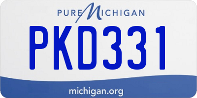 MI license plate PKD331