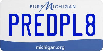 MI license plate PREDPL8