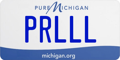 MI license plate PRLLL