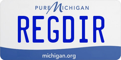 MI license plate REGDIR