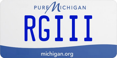 MI license plate RGIII