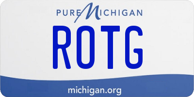 MI license plate ROTG