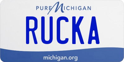MI license plate RUCKA