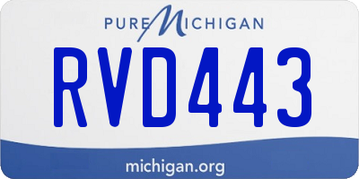 MI license plate RVD443