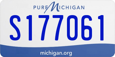 MI license plate S177061