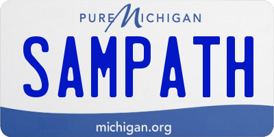 MI license plate SAMPATH