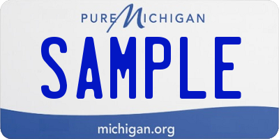 MI license plate SAMPLE