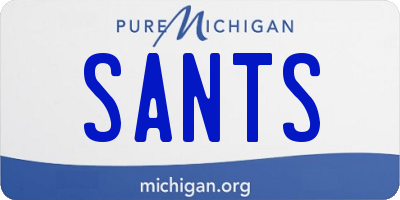 MI license plate SANTS