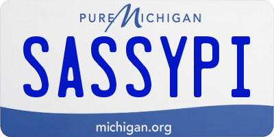 MI license plate SASSYPI