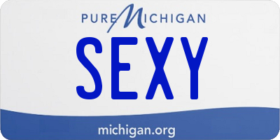 MI license plate SEXY