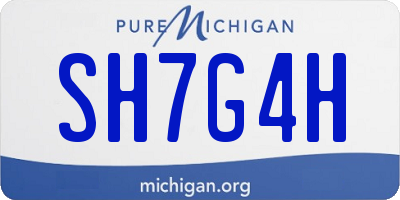 MI license plate SH7G4H