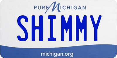 MI license plate SHIMMY