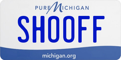 MI license plate SHOOFF