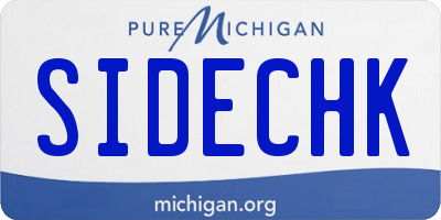 MI license plate SIDECHK