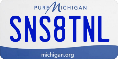 MI license plate SNS8TNL