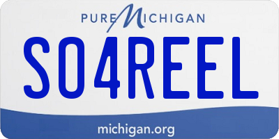 MI license plate SO4REEL