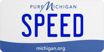 MI license plate SPEED