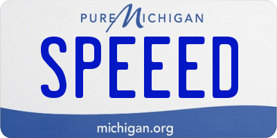 MI license plate SPEEED