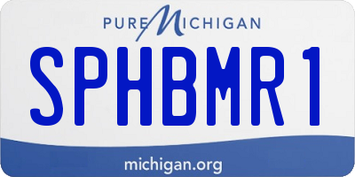 MI license plate SPHBMR1