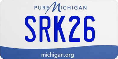 MI license plate SRK26