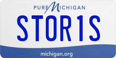 MI license plate ST0R1S