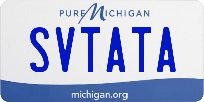 MI license plate SVTATA