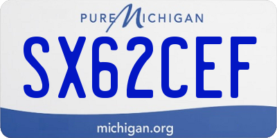 MI license plate SX62CEF
