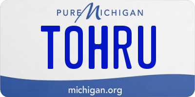 MI license plate T0HRU