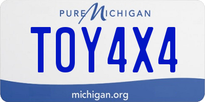 MI license plate T0Y4X4