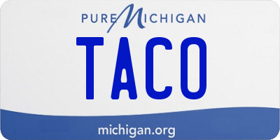 MI license plate TACO
