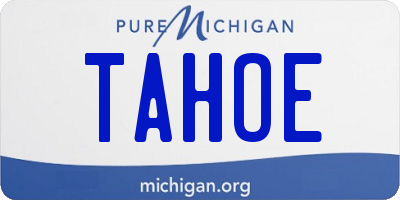 MI license plate TAHOE