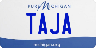 MI license plate TAJA