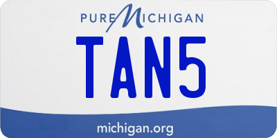 MI license plate TAN5