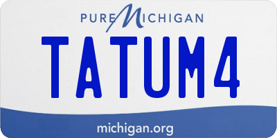 MI license plate TATUM4