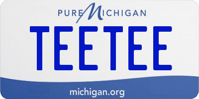 MI license plate TEETEE